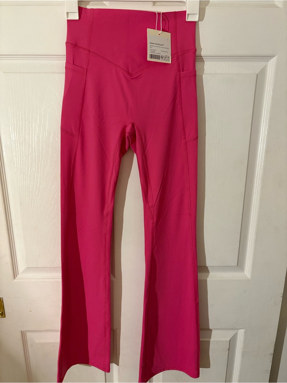 HALARA Pink Power UltraSculpt Flare Leggings High waisted tummy control